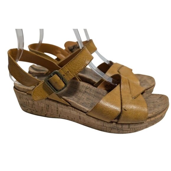 Korks By Kork-Ease Kalie Myrna Platform Wedge Leather Sandal Women's Size 8 - Picture 4 of 10